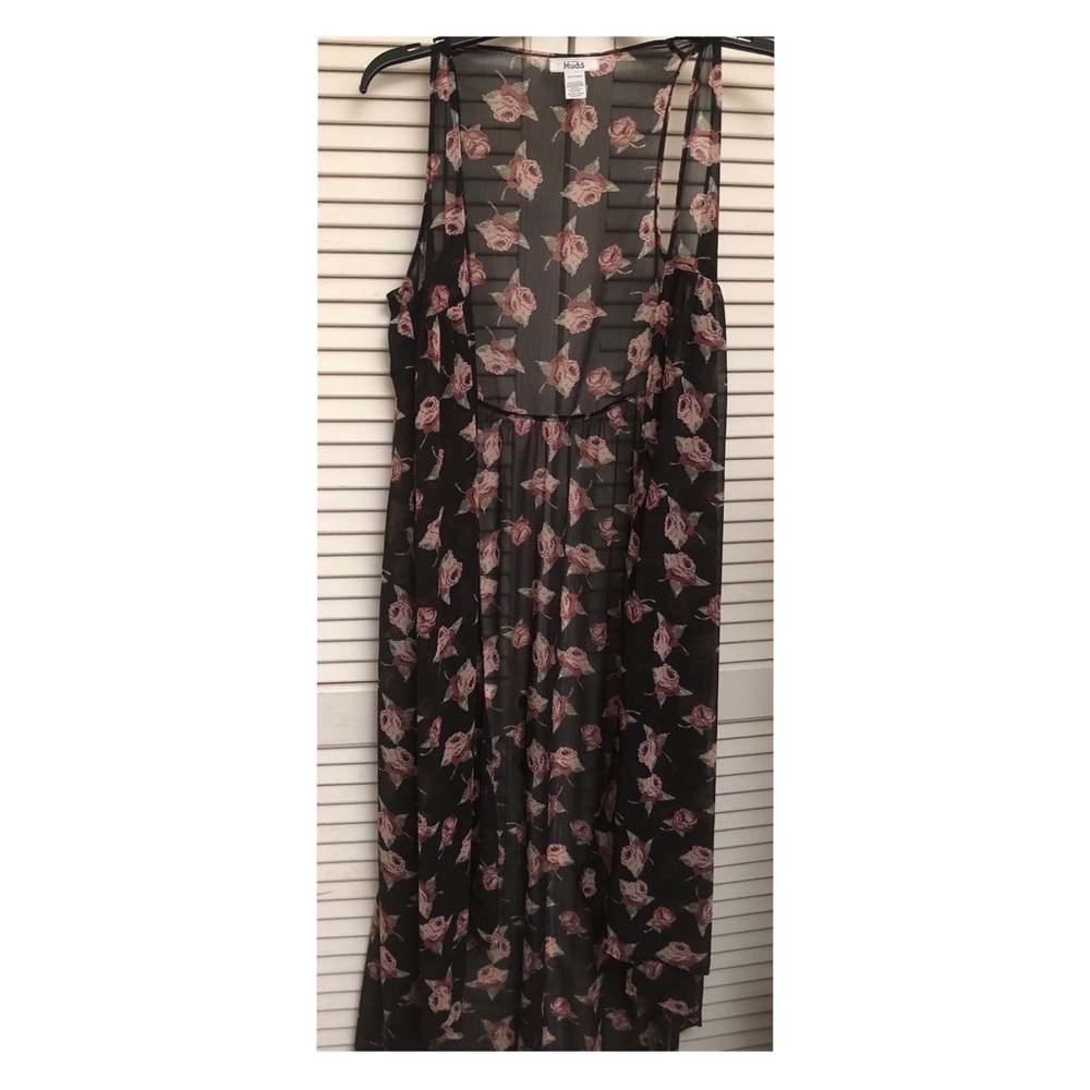 MUDD Boho Multi Color Sheer Floral Kimono Cover up Dress NWOT One Size